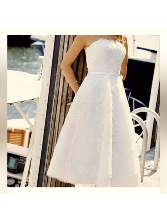 David's Bridal Dresses & Skirts - Galina Strapless Bridal or Quinceañera Gown- Midi Length